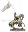 Cavaliere crociato con bandiera parte posteriore