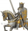 Dettaglio cavaliere medioevale con scudo e lancia