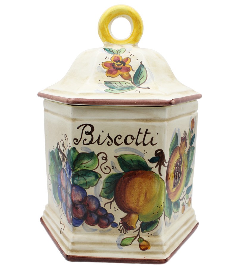 Ceramic biscuit box.