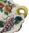 Centrotavola in ceramica decoro melograno e uva