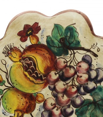 Appoggia pentola decoro uva e melograno