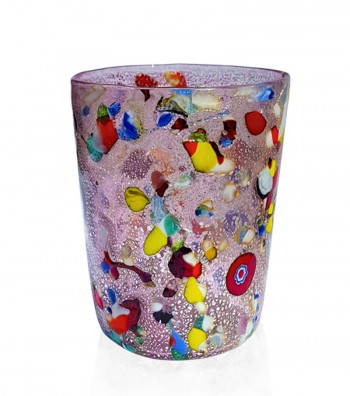 Arlecchino water Glass violet