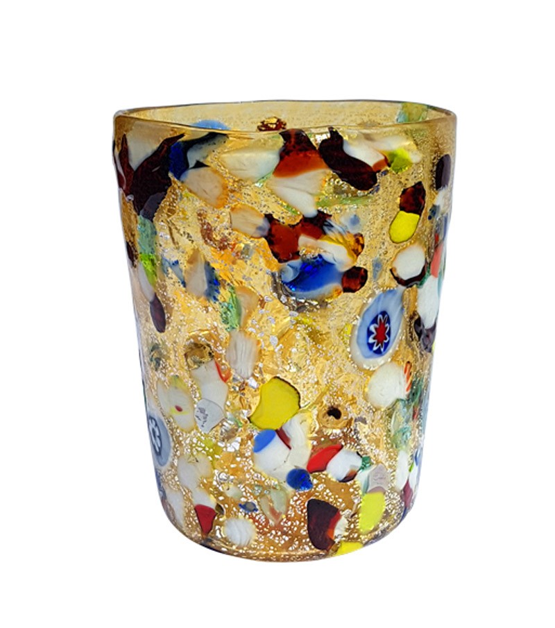 Arlecchino water Glass yellow