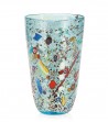 Conical Harlequin Vase light blue