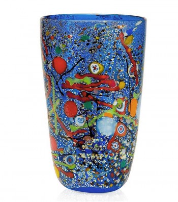 Conical Harlequin Vase blue