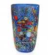 Conical Harlequin Vase blue