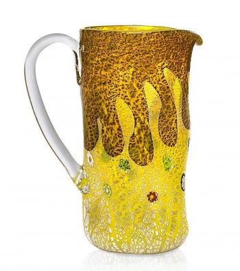 Crumpled Drop Carafe yellow