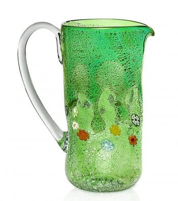 Crumpled Drop Carafe green