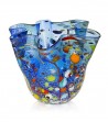 Harlequin Handkerchief Vase blue