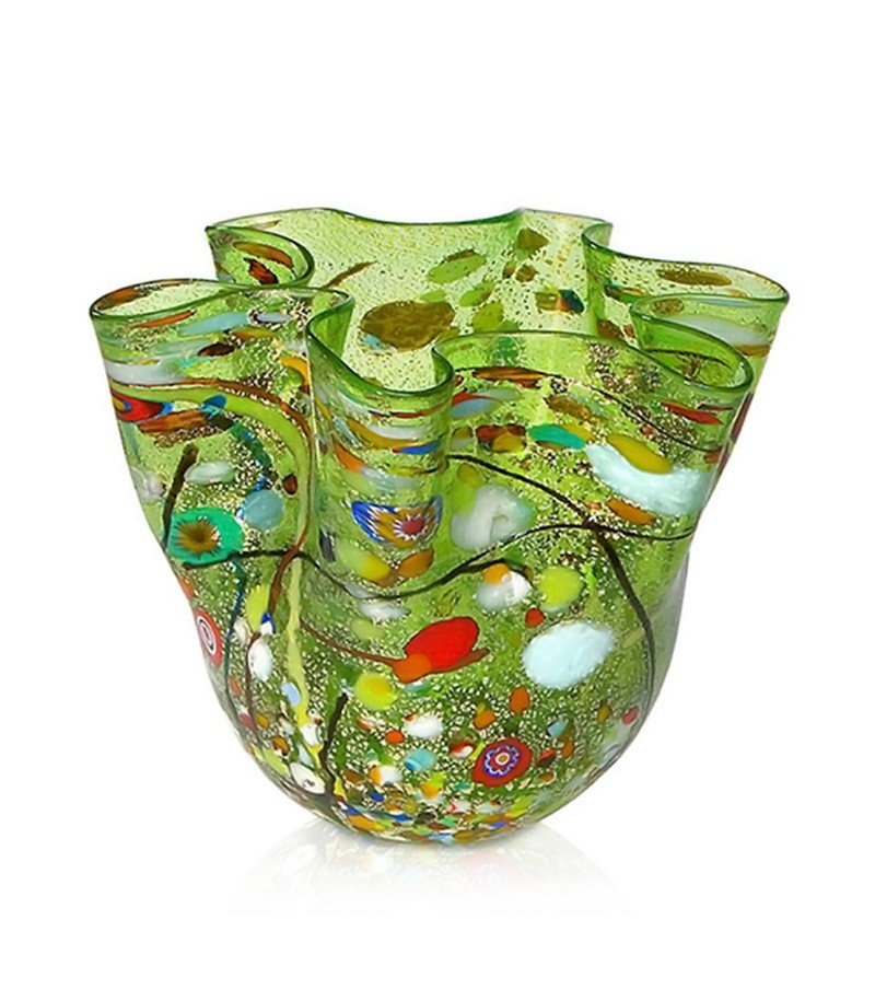 Harlequin Handkerchief Vase green