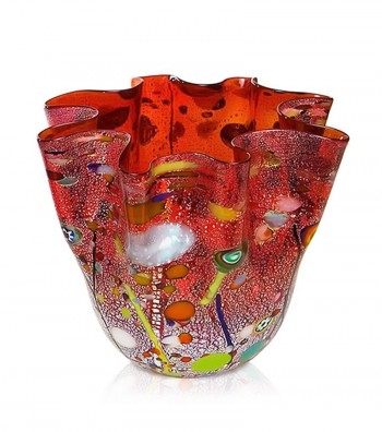 Harlequin Handkerchief Vase red