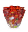 Harlequin Handkerchief Vase red