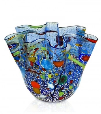 Harlequin Handkerchief Vase blue