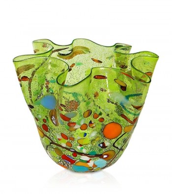 Harlequin Handkerchief Vase green
