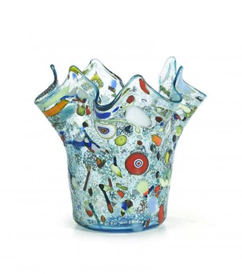 Harlequin Handkerchief Vase light blue