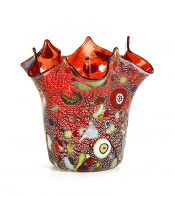 Harlequin Handkerchief Vase red