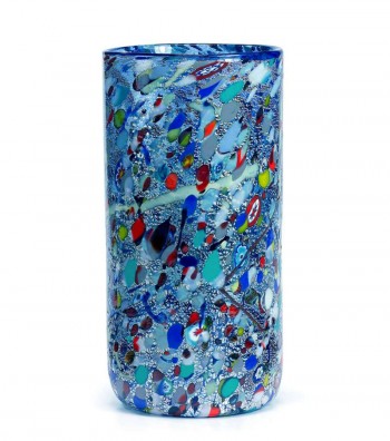 Vaso Arlecchino Cilindrico blue