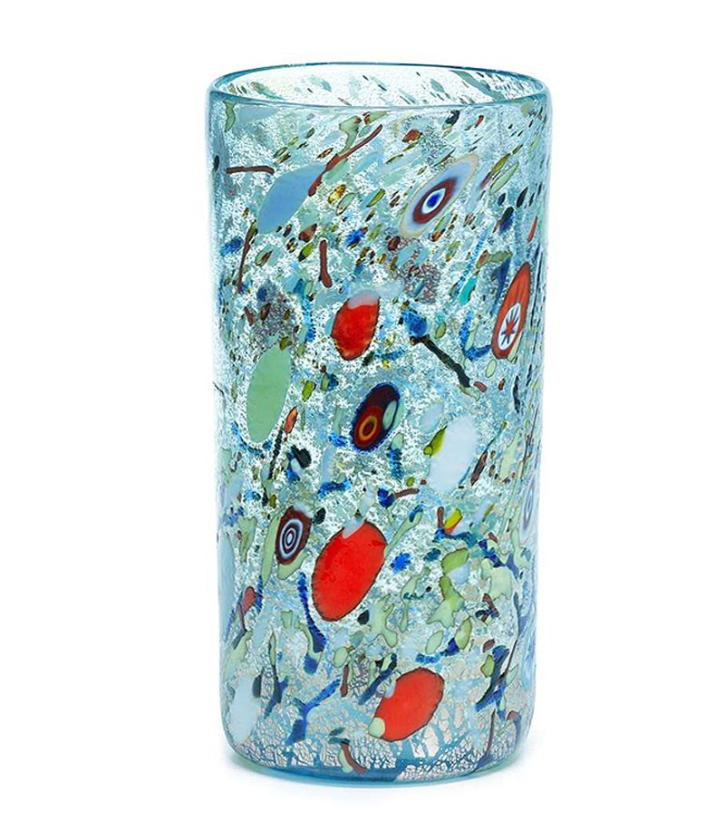 Vaso Arlecchino Cilindrico azzurro