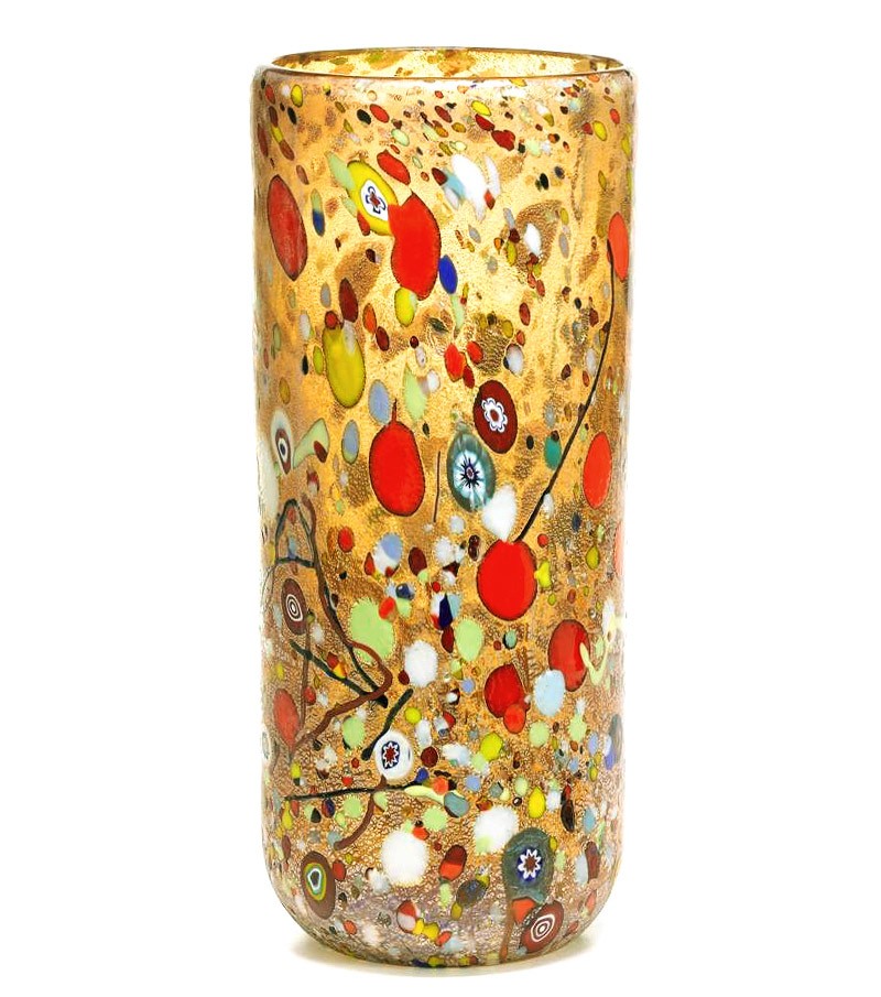 Cylindrical Harlequin Vase yellow