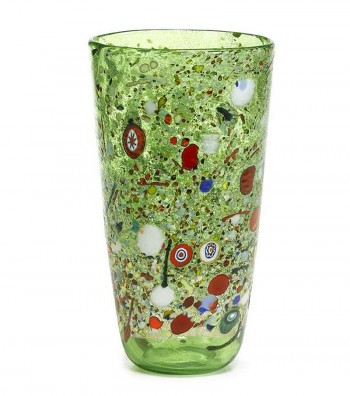 Conic Harlequin Vase verde