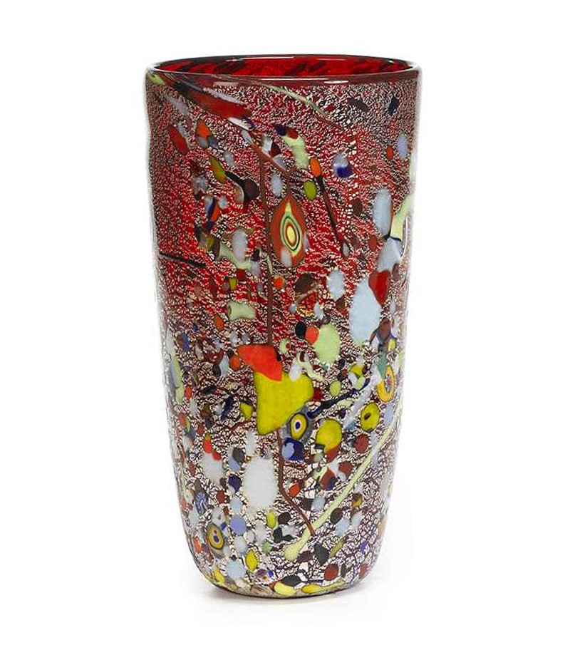 Conic Harlequin Vase red