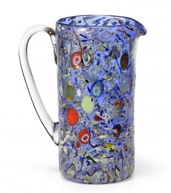 Harlequin Cylindrical Jug blue