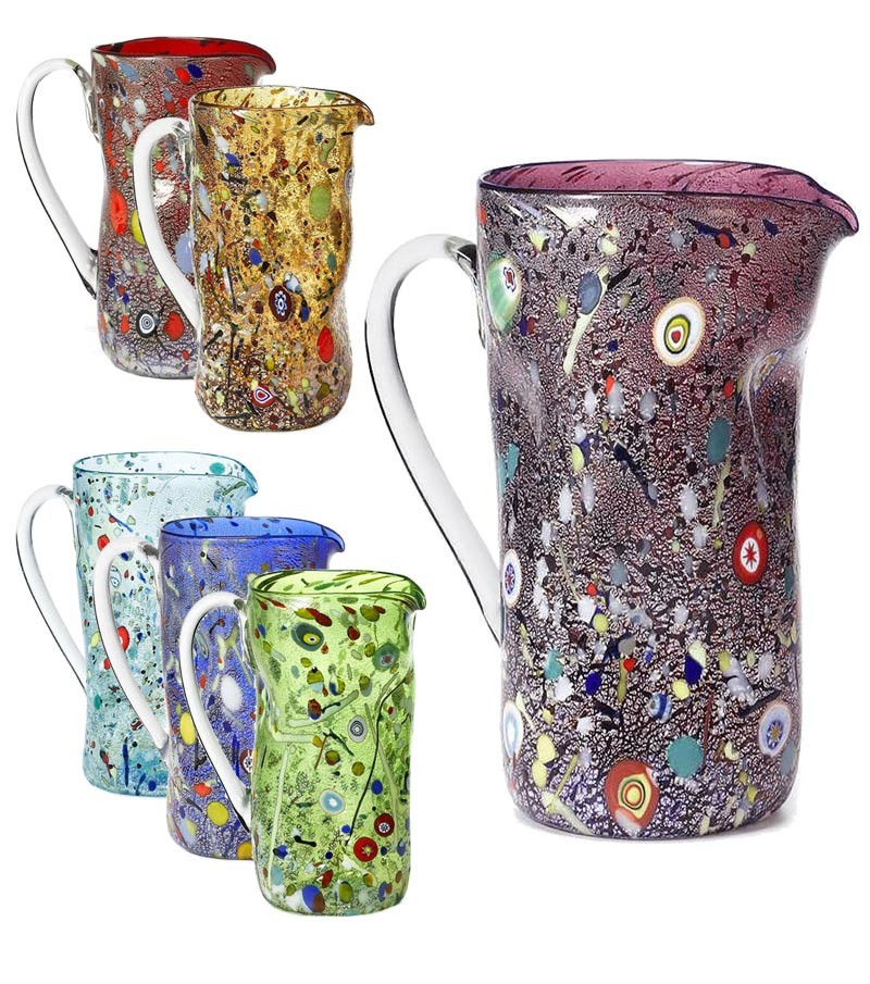 Harlequin Crumpled Carafe