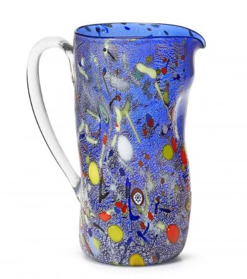 Harlequin Crumpled Carafe blue