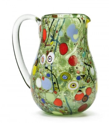 Round Harlequin Jug green