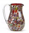 Round Harlequin Jug red