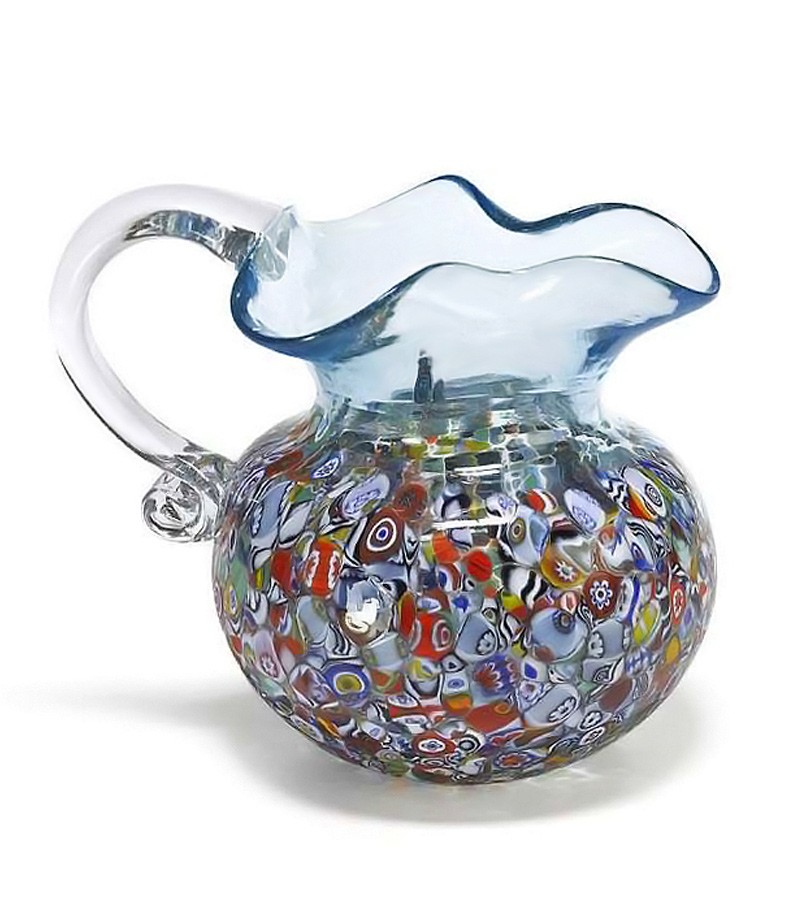 Harlequin Handkerchief Jug light blue