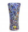 Harlequin Vase in Murano Glass blue