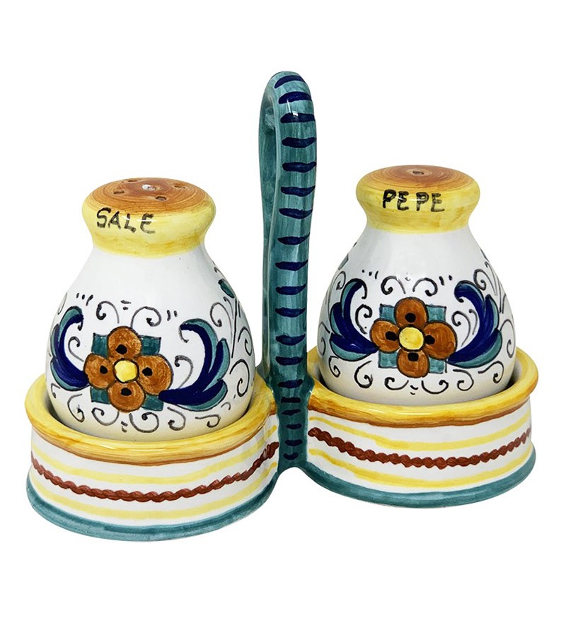 Set Sale e Pepe in ceramica decoro Deruta