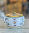 Biscottiera in ceramica dipinta a mano.