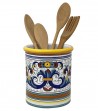 Porta utensili in ceramica decoro deruta.