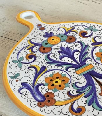 Ceramic Cutting Board Deruta Decor up view