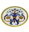Round ceramic plate hand painted