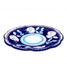Piatto fondo Smerlato decoro Pesce Blu - Ceramica Artistica Falcone